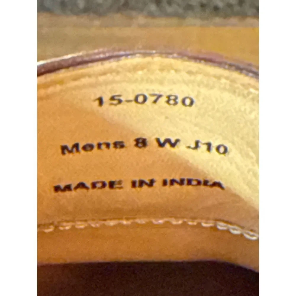 Men's Johnston & Murphy Size‎ 8W Brown Tassel Dress Loafer with Braid De…